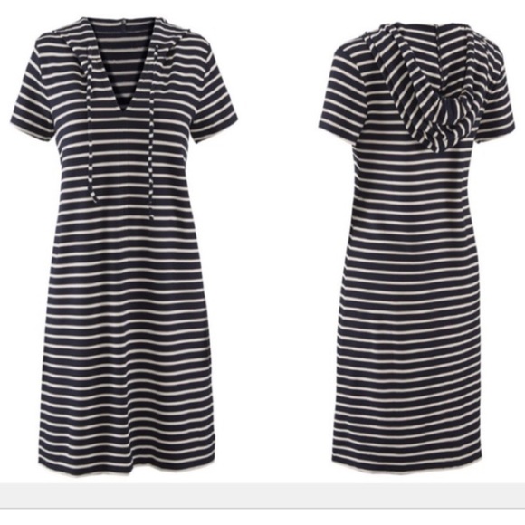 CAbi Dresses & Skirts - Cabi Dockside Dress striped hooded short style 5409 - size small EUC